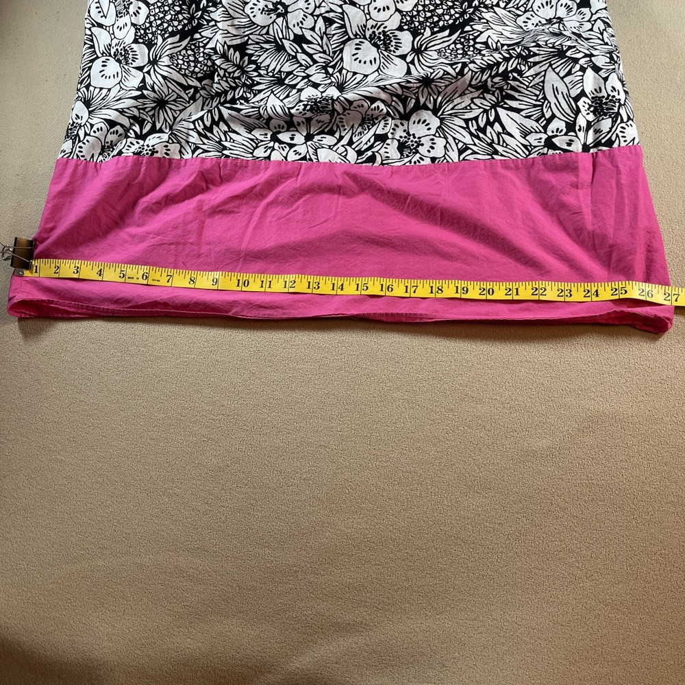 Aeropostale Maxi Dress Women's XS Black‎ White Pink Floral Hawaiian Resort Y2K - Picture 14 of 14